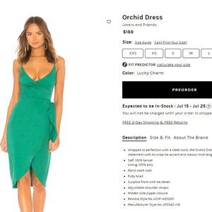 Lovers and Friends Orchid Dress, Size Medium, Color: Lucky Charm